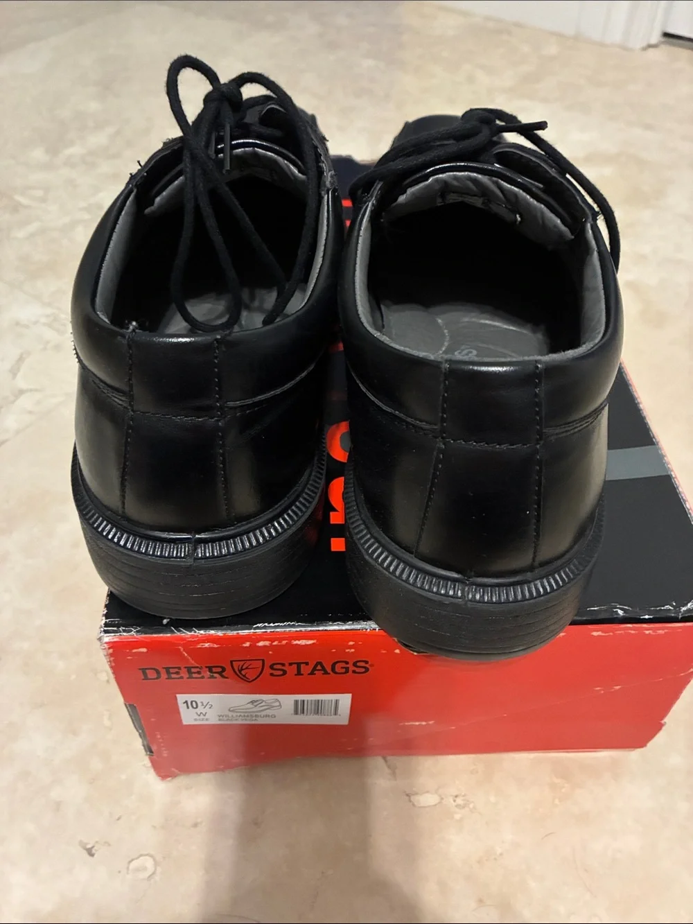 Deer Stags Black Men's “Williamsburg” Lace-Up Dress Shoes